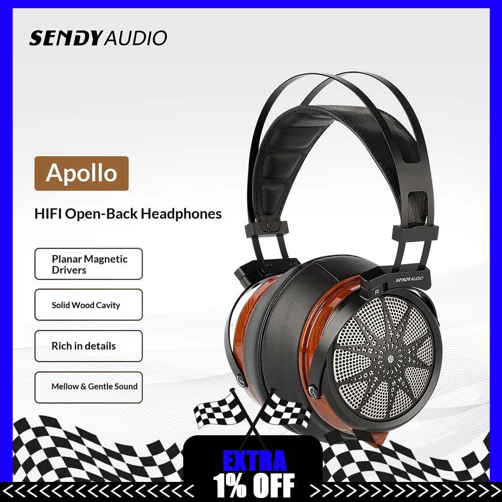 Audiophile Open Back Planar Headphones - Наушники SENDYAUDIO Apollo с открытой задней