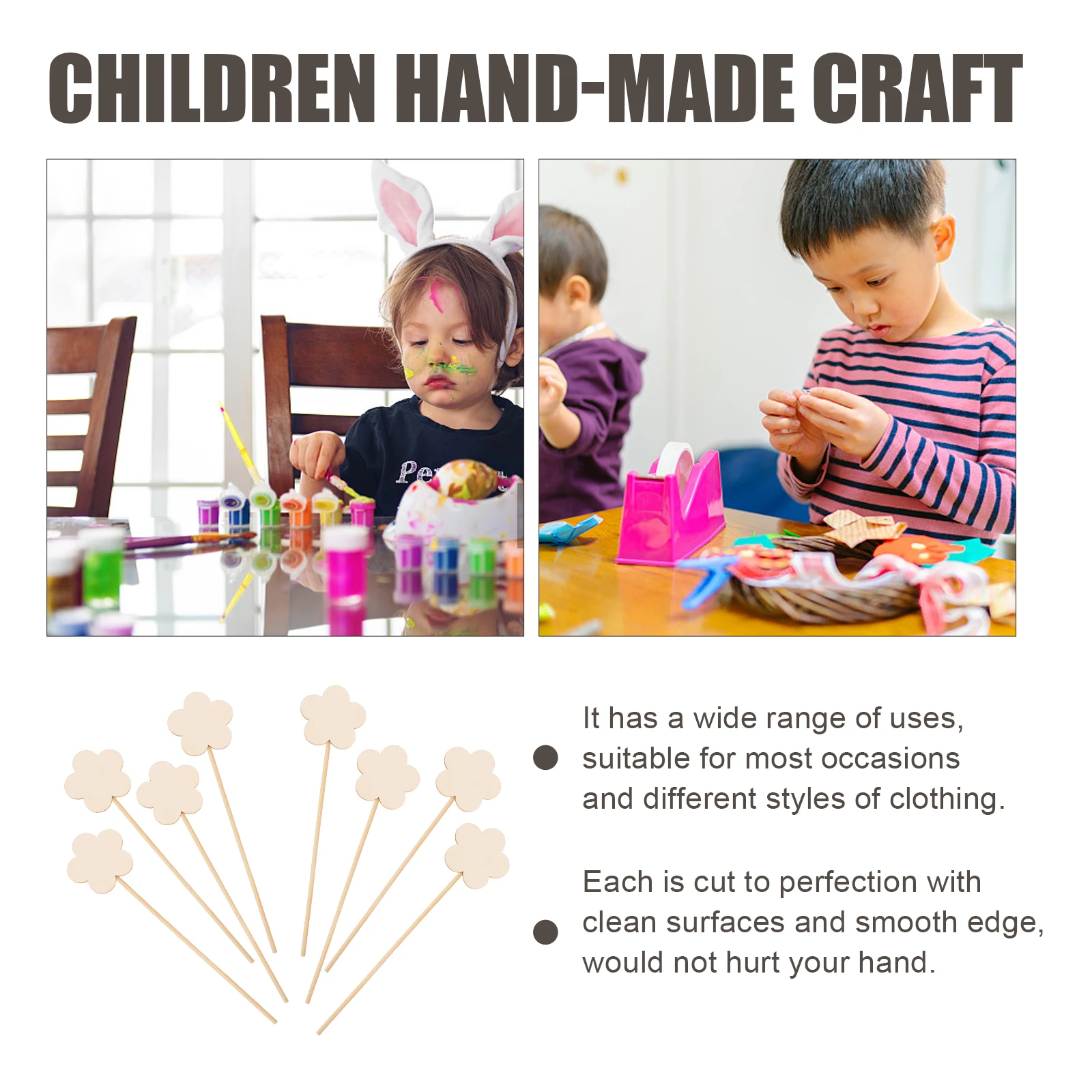 

8Pcs Wooden Fairy Wand DIY Unfinished Stick Creative Gift for Kids Handmade Craft Fairy Wand Children Hand-Made Craft