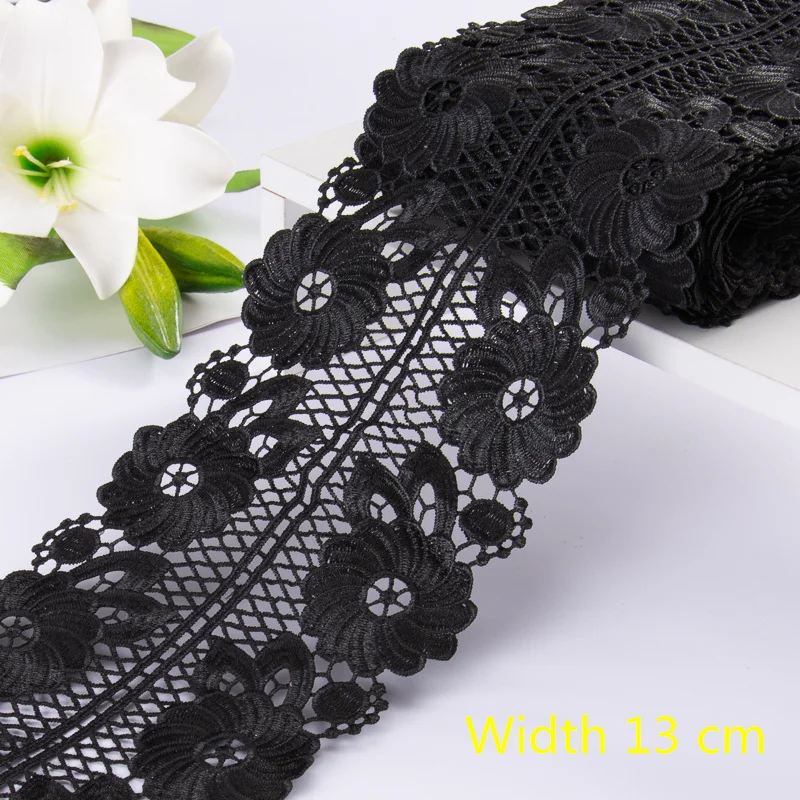 African Ribbon Guipure Lace 5 Yards Embroidery Trim Lace For DIY Sewing Women Dresses Decorations Nigerian 11CM Lace Fabric