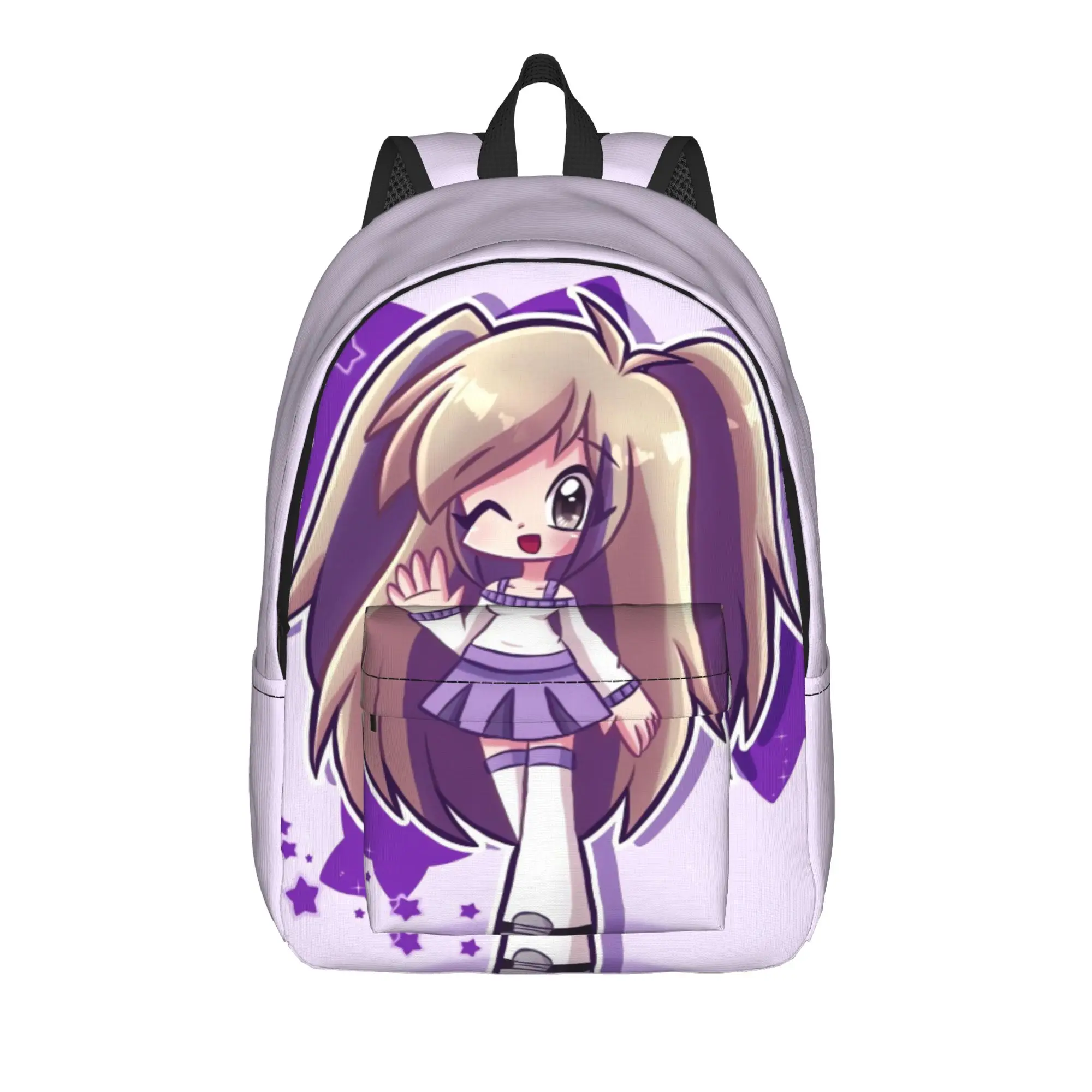 Cat Accent Purple Lyna Vallejos(1) Backpack  Outdoor Style Backpacks Student Casual School Bags Designer Breathable Rucksack