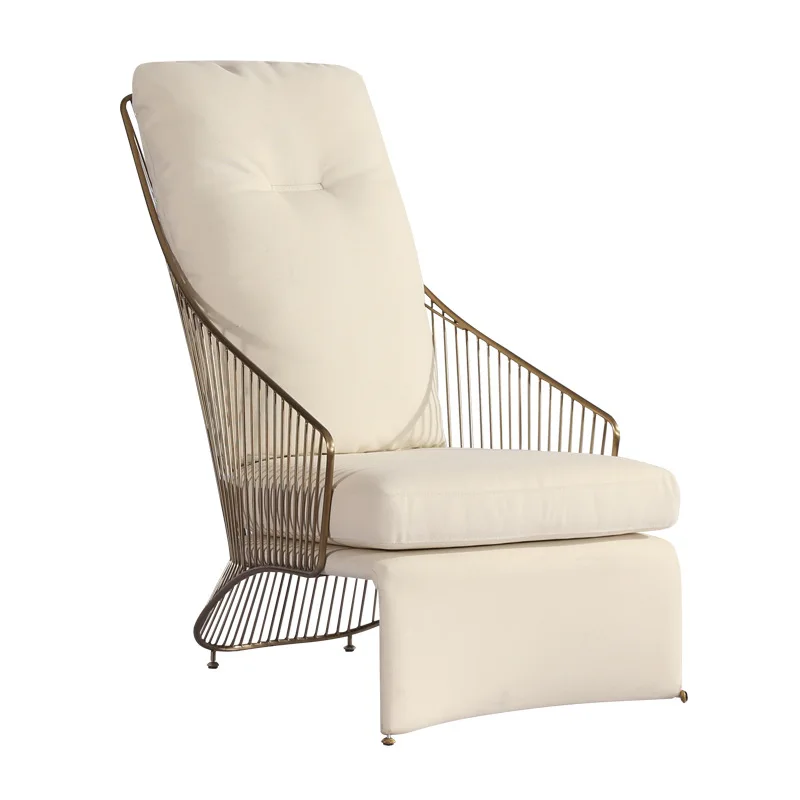 

Light luxury indoor meeting guest separate chair Nordic style single Internet celebrity recliner living room creative leisure