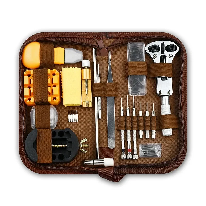 168-pieces Watch Repair Tool Set Disassembly Home Use Metal Combination Pack Watch Remover Tool Kit Home Use Household