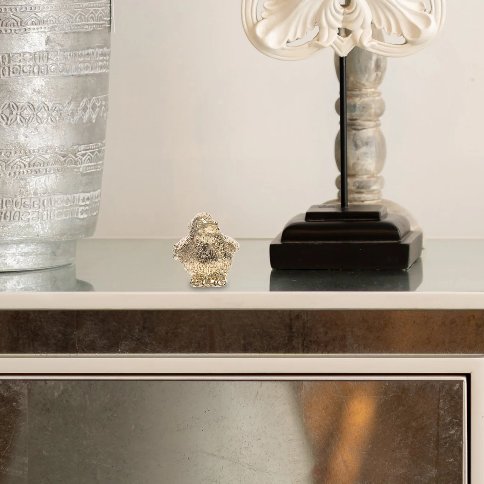 

1pcs Retro Brass Bird Vintage Statue Home Decor Desktop Sculpture Shelf Desk Ornament Metal Animal Statue Decoration Set Unique