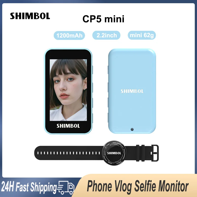Shimbol cp5 mini telefone magnético vlog selfie monitor tela smartphone câmera traseira selfie vlog transmissão ao vivo para iphone android
