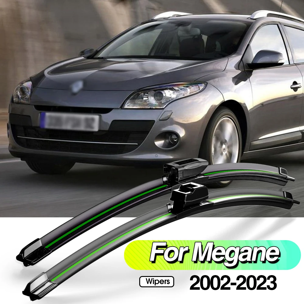 

For Renault Megane 2 3 4 2002-2023 2pcs Front Windshield Wiper Blades Windscreen Window Accessories 2005 2008 2015 2016 2020