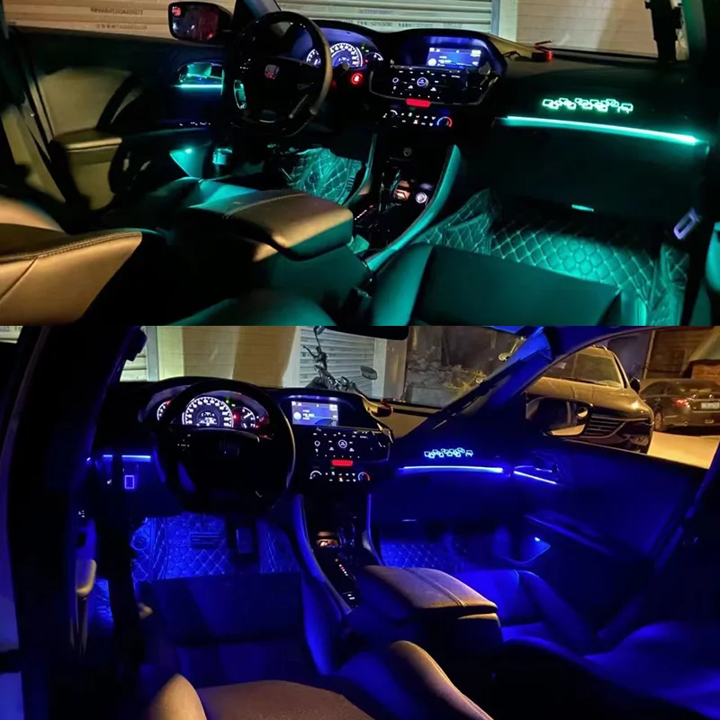 LED Car Inner Ambient light For Honda Accord( 9 Th) 2014-2017 RGB Dynamic illusion Symphony Ambient Lamp button +APP control