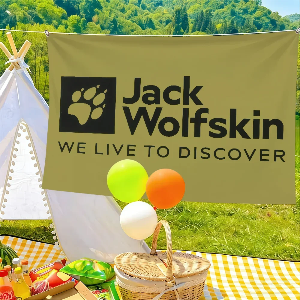 Fashion J-Jack W-Wolfskin Flag Tapestries For Classroom Dormitory Camping Picnic Party Cheering Home Indoor Outdoor Decor