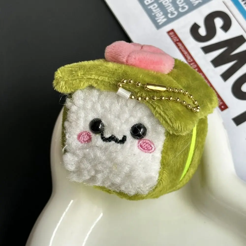 Cute Expression Plush Sushi Keychain Stuffed Doll Bag Decoration Sweet Eel Cucumber Sushi Kawaii Plush Doll Sushi Plush Pendant