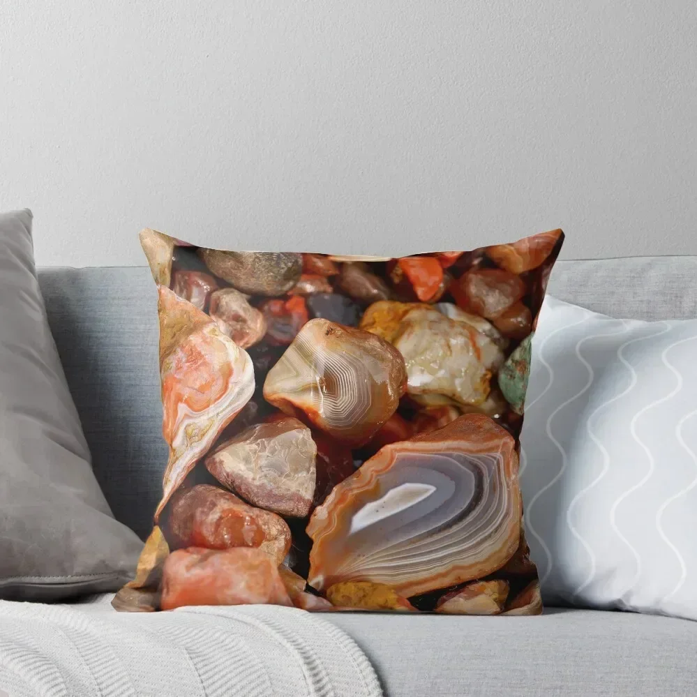 

Lake Superior Agate Beach Throw Pillow anime girl Plaid Sofa Pillow Decor pillow