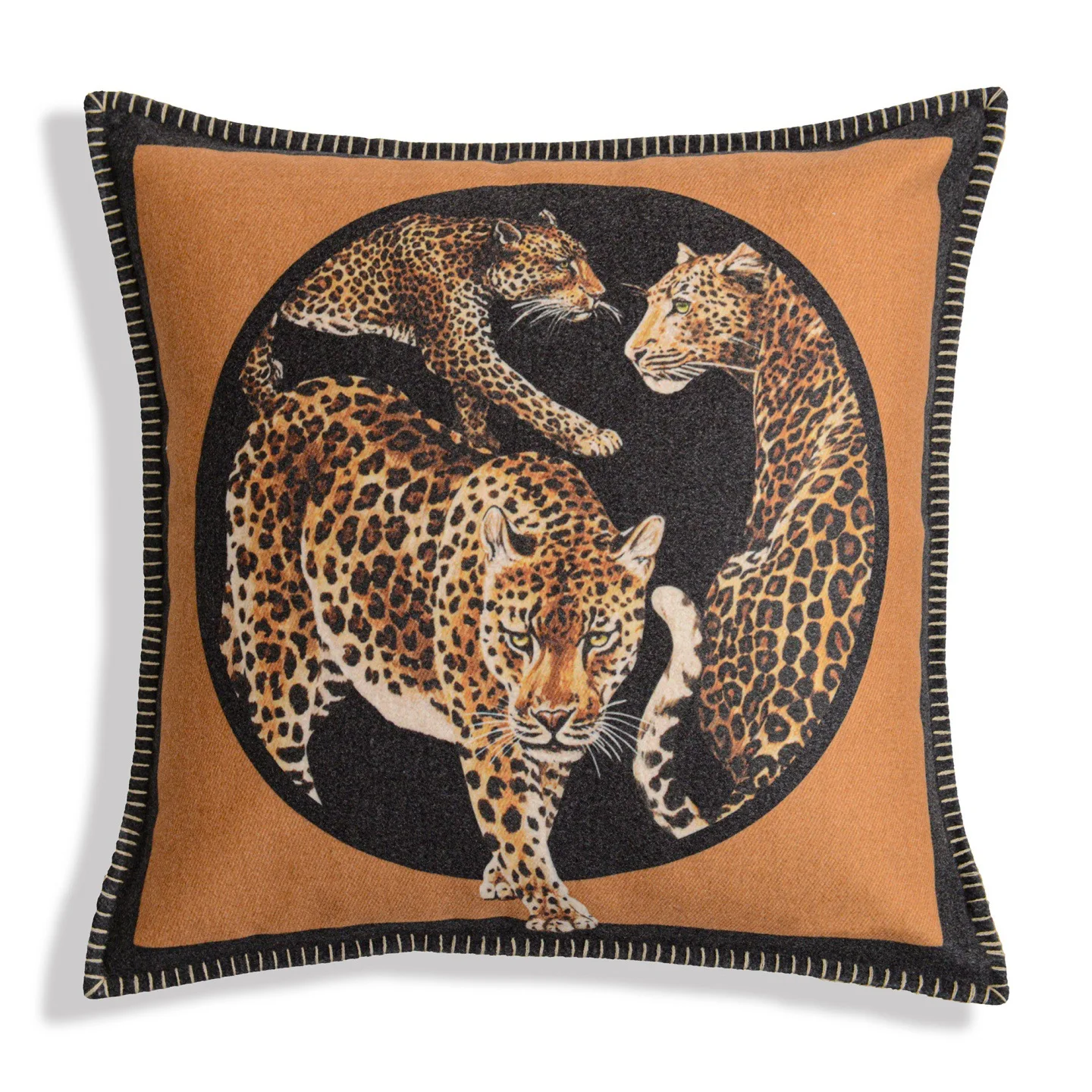 

Luxury wool double-sided printed pillowcase, leopard and zebra pattern cushion cover, suitable for hotel and home decor