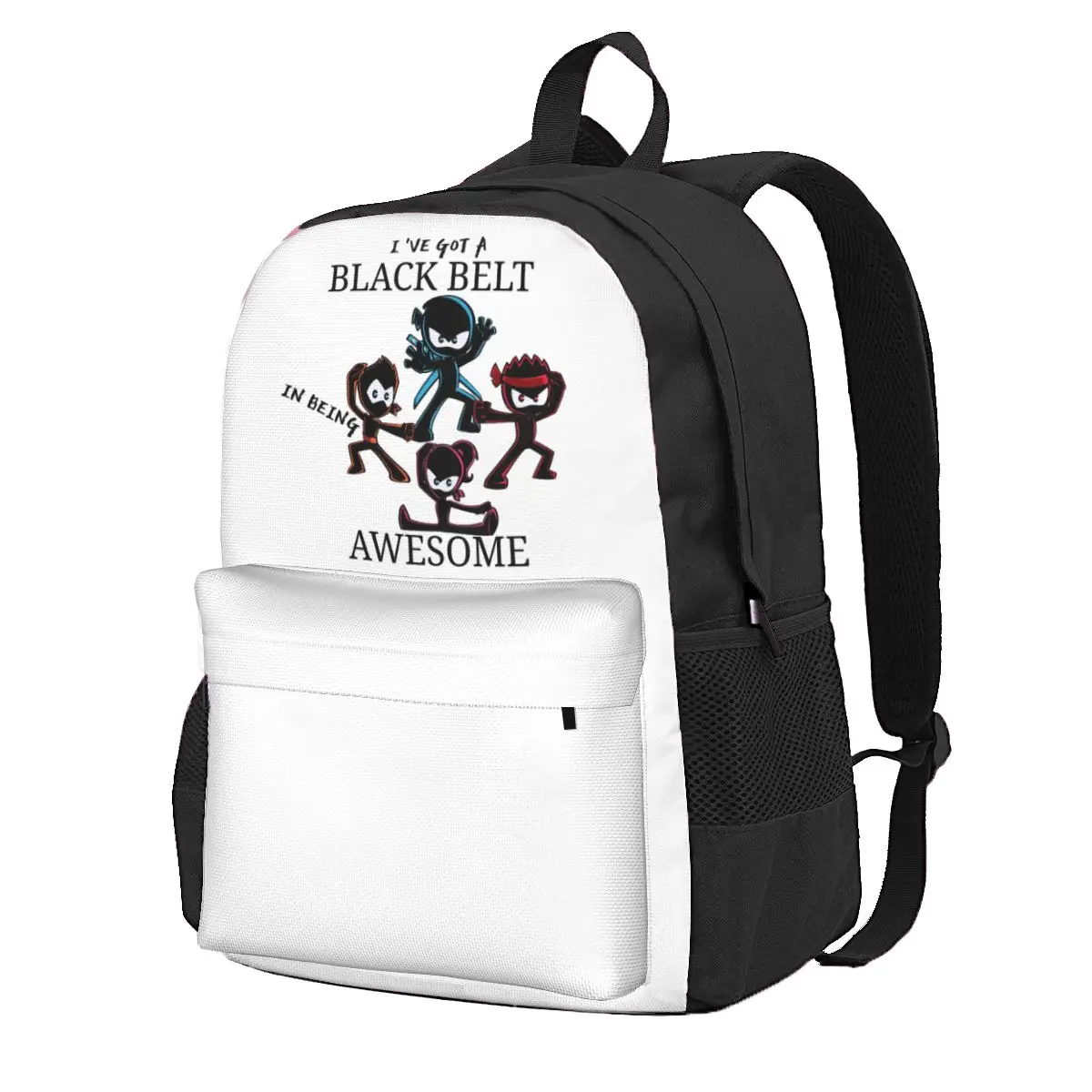 

I've Got A Black Belt In Being Awesome Backpack School Bag Hiking Travel Daypack for Boys Girls Fashion Bookbag Shoulder Bags