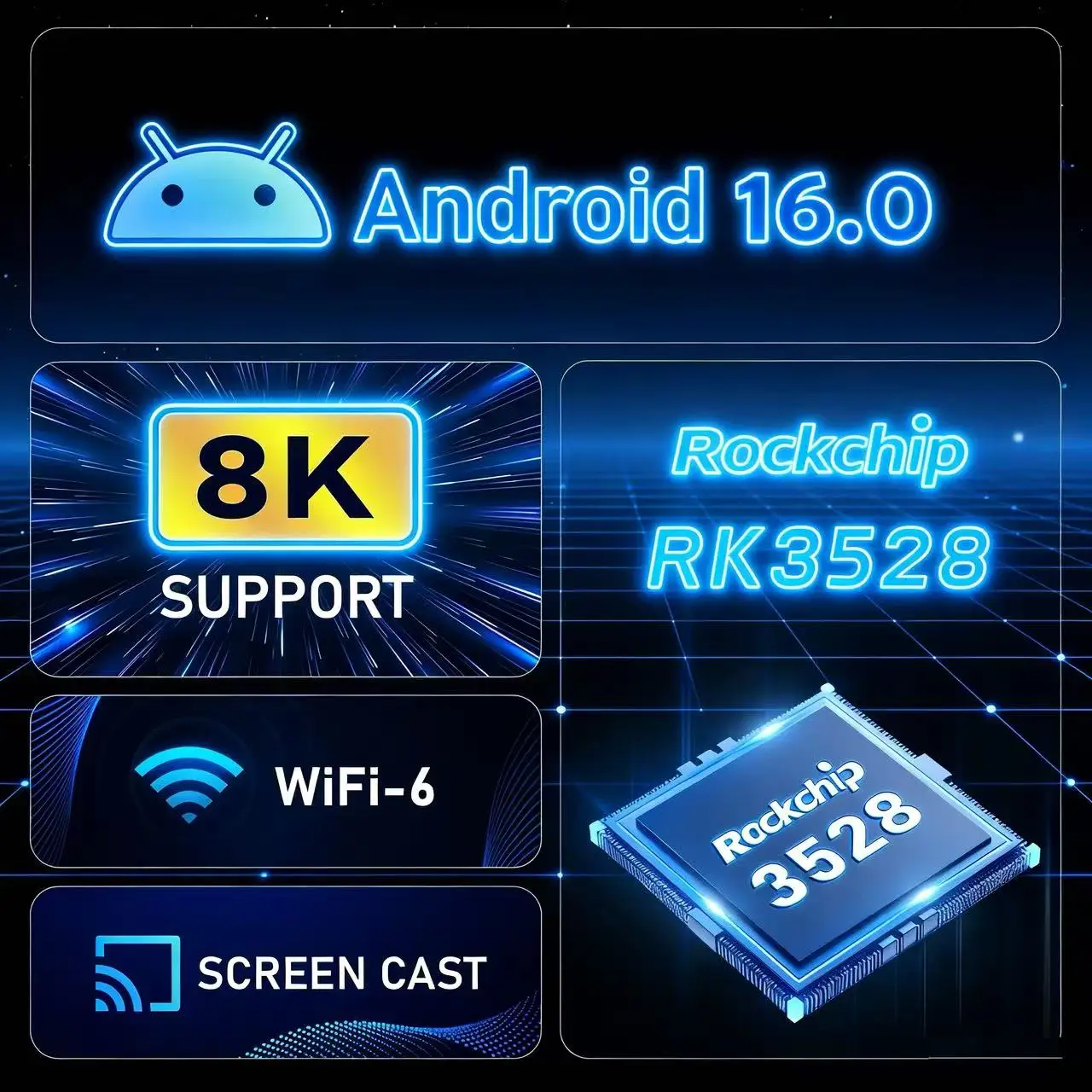 Smart Android 16 TV Box 2026 X66 4K 8K RK3528 Media Player Support Dual Wifi 5G 128GB 256GB Bluetooth 6.0 Very Fast Set Top Box