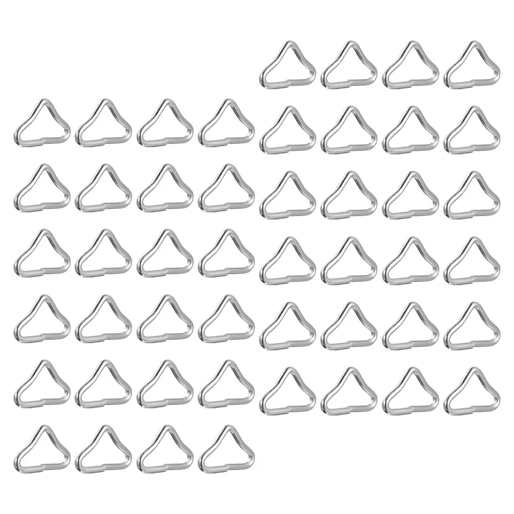

80pcs Replacement Trampoline Triangle Rings Iron Durable Safety Buckle Smooth Edge Universal Fit For Trampoline Repair Jumping
