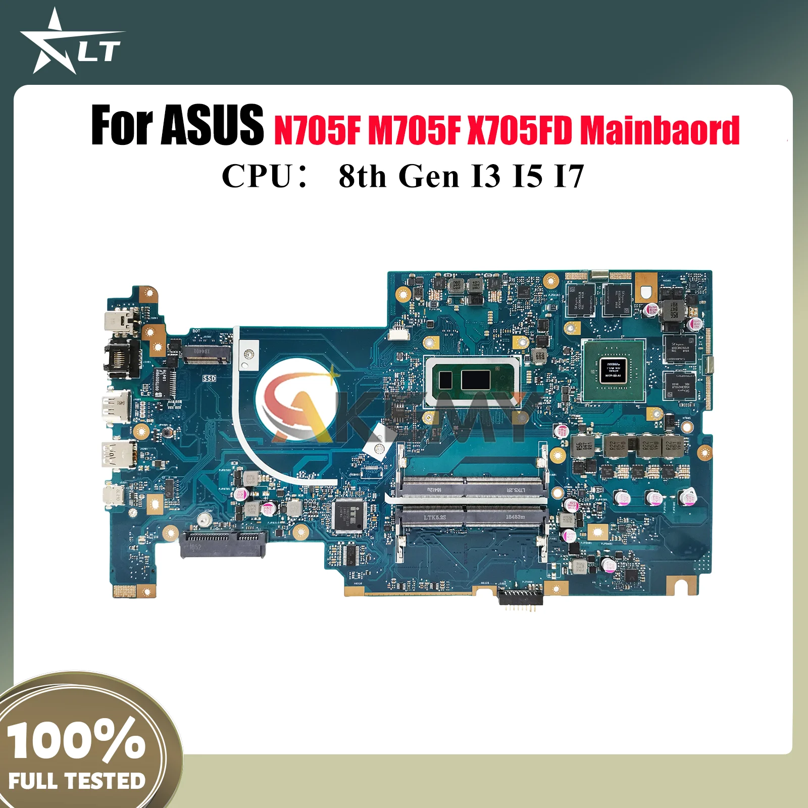 

X705FD Laptop Motherboard For ASUS VivoBook N705F X705FN M705F X705F Notebook Mainboard With I3 I5 I7 CPU tests OK fast shipping