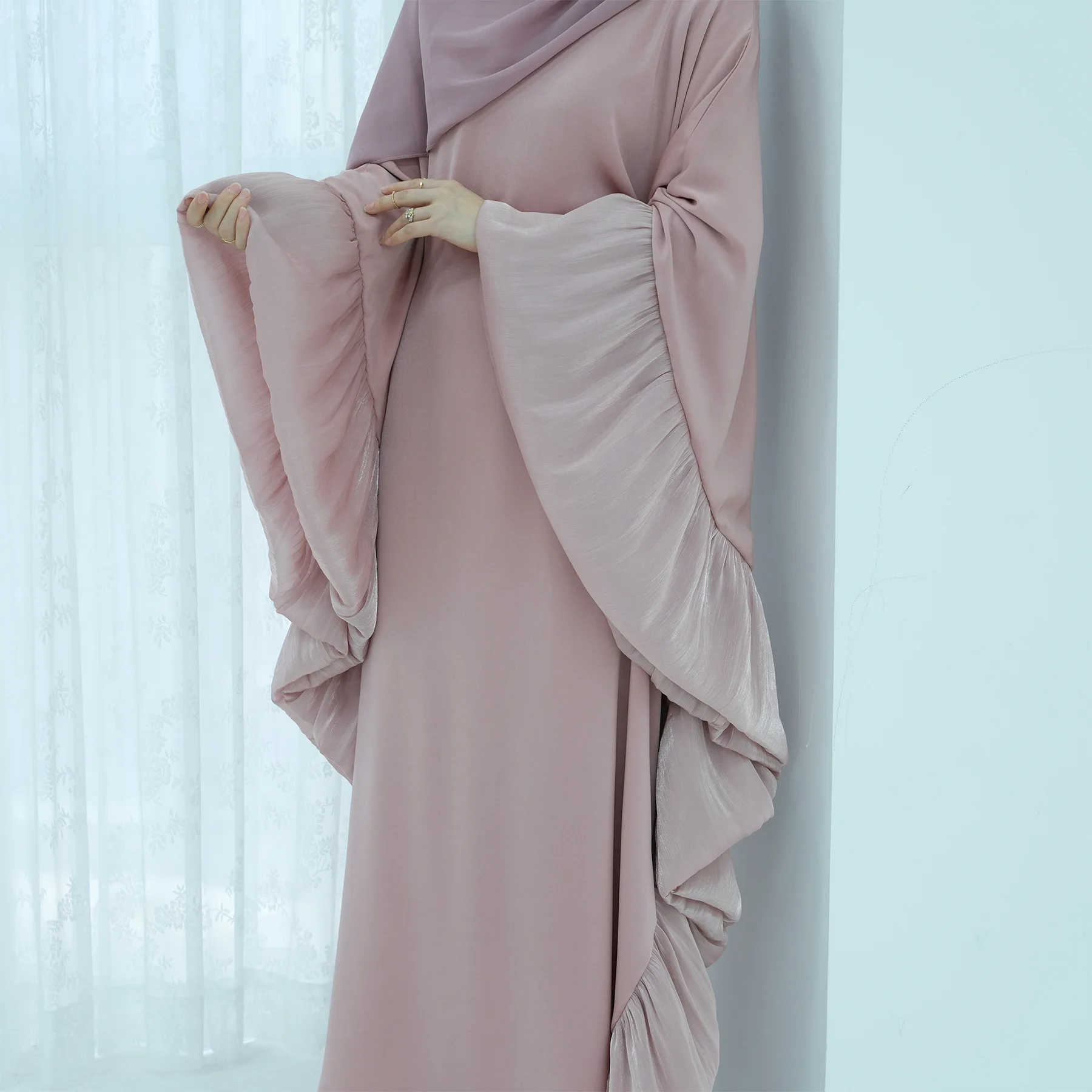 

Ramadan Eid Kebaya Muslim Batwing Abaya Damen Dubai Luxury Abayas for Women Kaftan Dress Islam Caftan Marocain Robe Femme Abayas