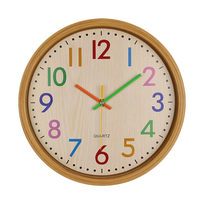 12INCH Silent Non-Ticking Quartz Kid Wall Clock Home Office Decorative Indoor-ABLM