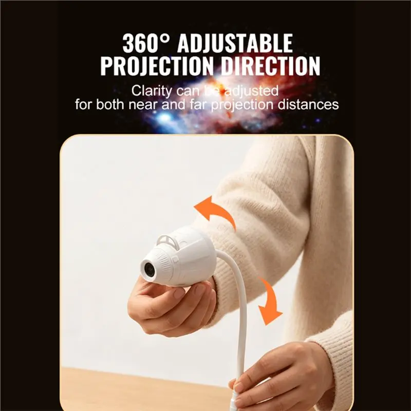 PZHI-Galaxy Starry Projection Light Adjustable Brightness Starry Star Projector Night Light For Car Bedroom Films