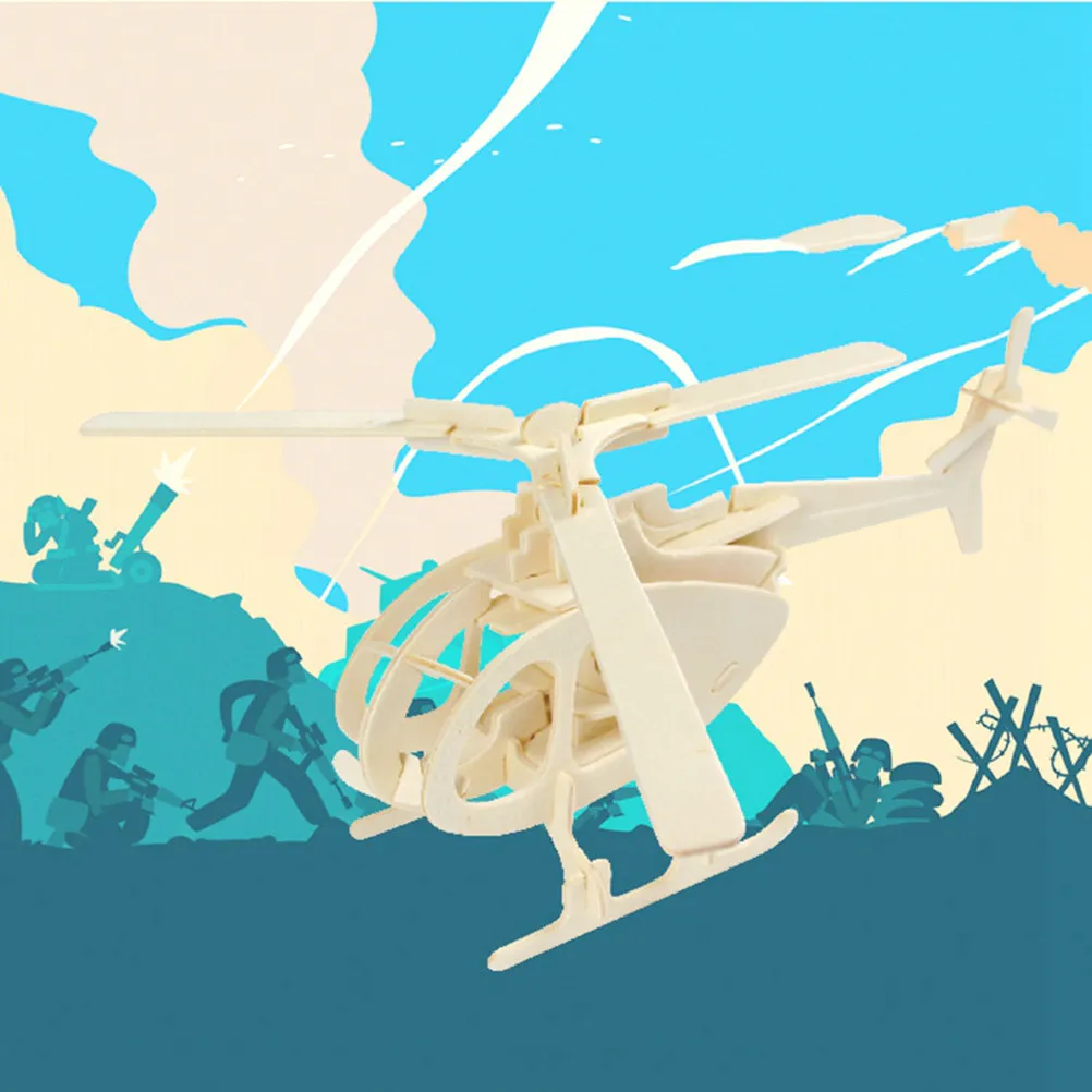 

Набор из 5 деревянных 3D-пазлов для детей: самолеты, развивающая игра ручной работы для улучшения координации, креативный подарок для детей