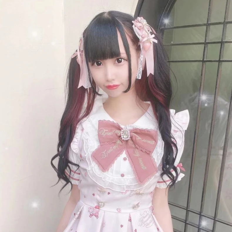 1 คู่หรูหราหวานน่ารักสตรอเบอร์รี่คลิปผมสําหรับผู้หญิง Pearl Love Bow จี้ลูกไม้ Lush Jirai Hairpins y2k อุปกรณ์เสริม