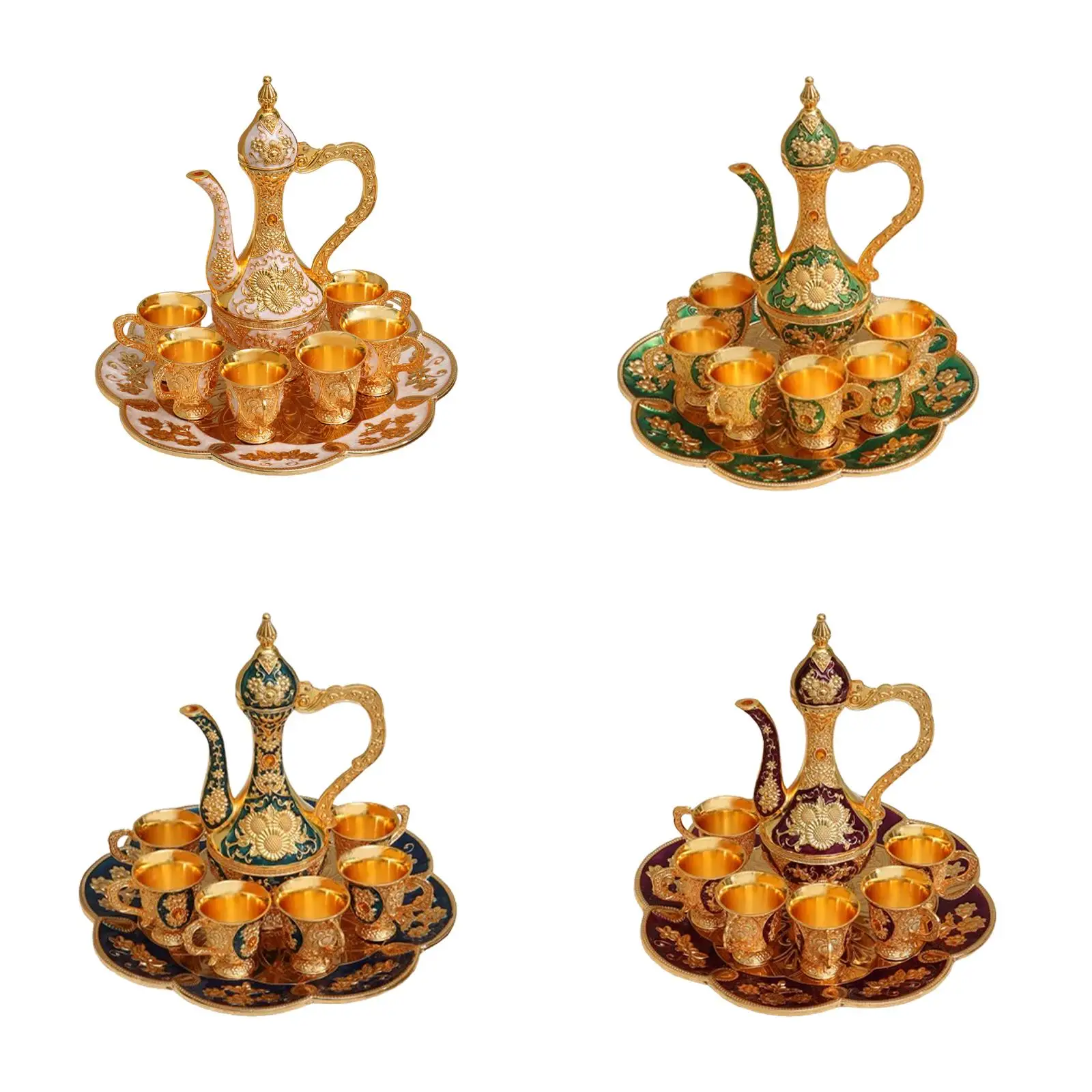 

Coffee Pot Set Tea Serving Set Home Decor Vintage Teapot Decorative Tea Cup Set