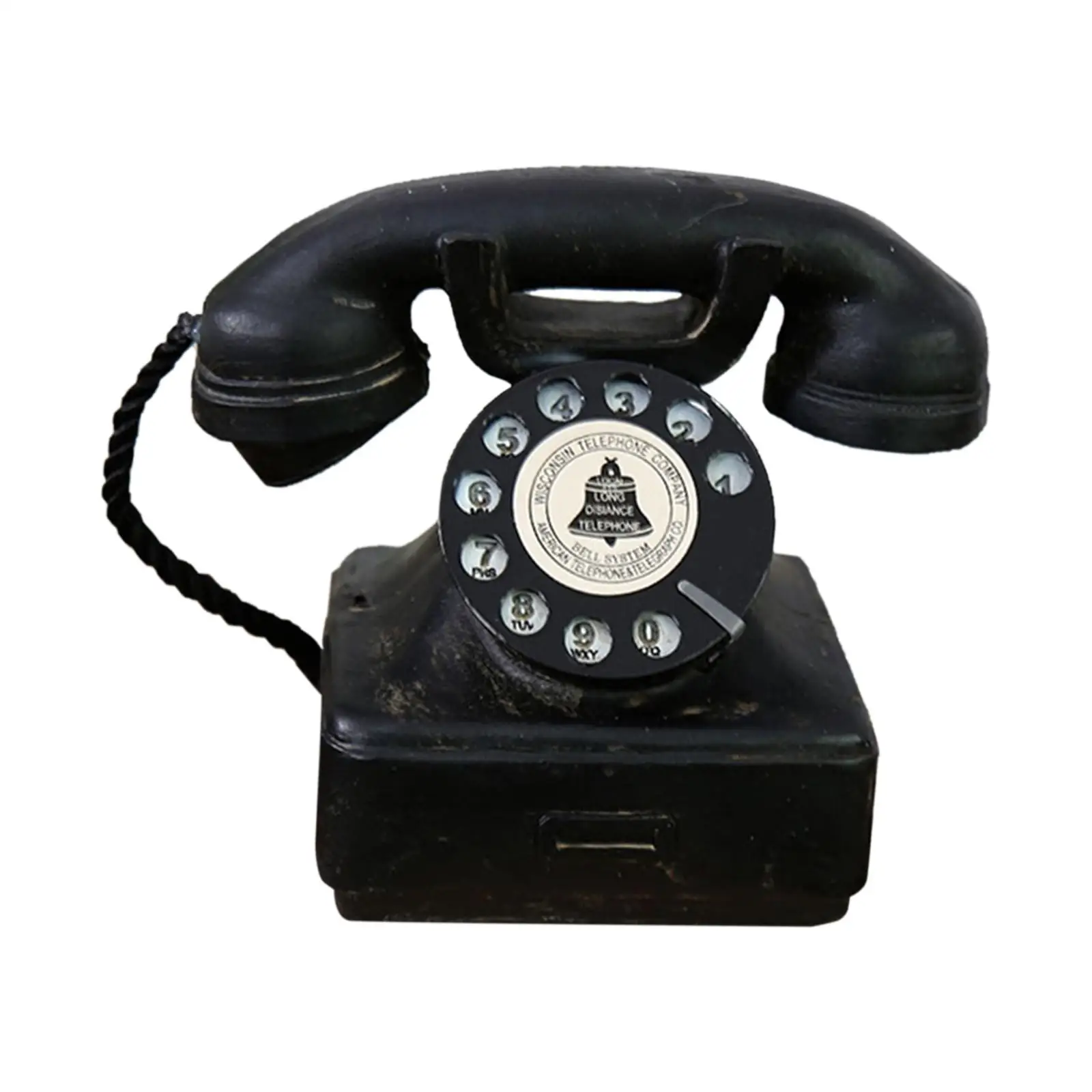 Old Fashioned Landline Telephone Model Wall Decor European Photography Props Creative Phone Model for Cafe Office Ornament