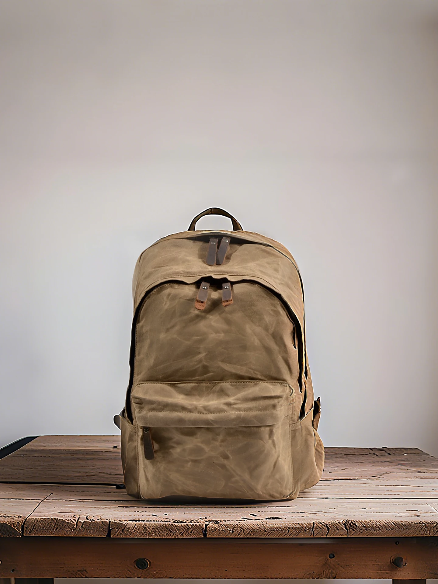 retro-canvas-backpack-large-capacity-outdoor-men's-casual-couple's-bookbag-ultra-light-oil-wax-double-shoulder-bag