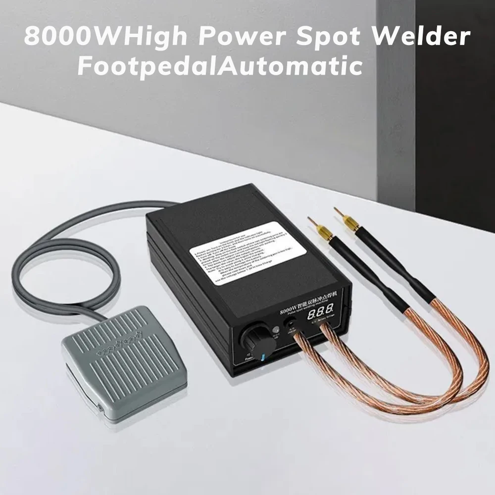 8000W Electric Welders Spot Welder Digital Display DIY Rechargeable Spot Welding Machine for 18650 Battery Nickel Strip