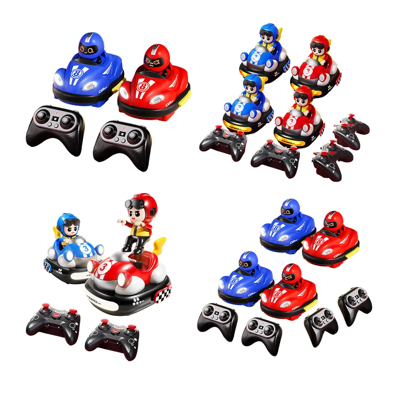 RC Battle Race Car Set Sturdy Party Favor Switchable Speeds RC Cartoon Car Toy for Ages 6 and up Adults Teens Kids Holiday Gifts