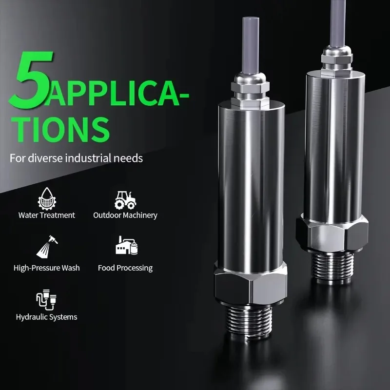 Waterproof Type Industrial Automation Pressure Transducer Water Fuel Diesel Oil Gas 4-20mA RS485 Output Pressure Transmitter