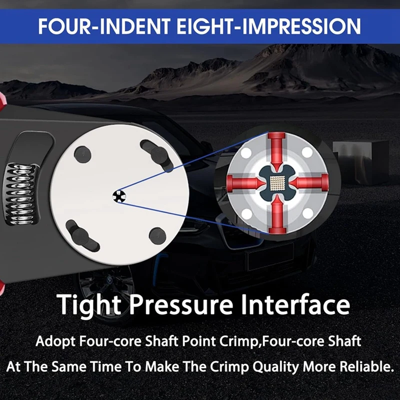 For Deutsch Closed Barrel Crimper, Solid Barrel Contact & Circular Connector Contacts Crimping Tool (AWG 14-20) 4 Way