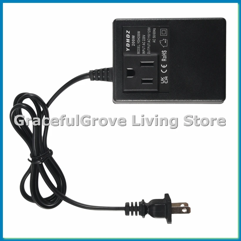 

1 PCS 200W Voltage Converter Transformer 220V to 110V Travel Voltage Transformer Converter US Plug-ABFB