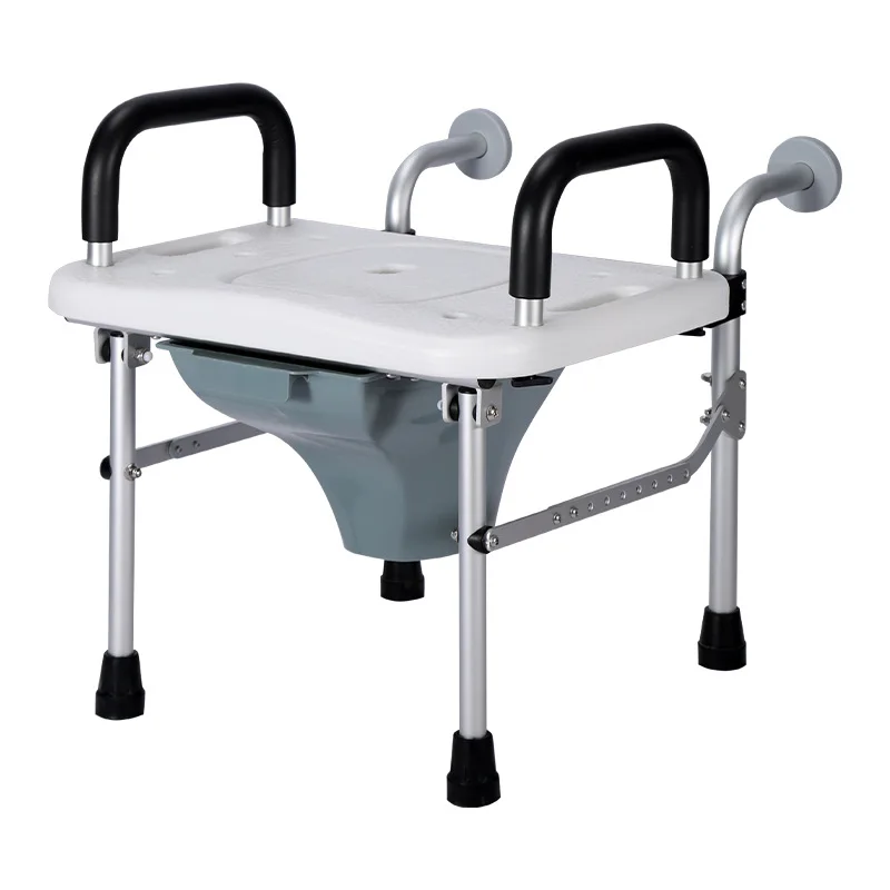 

Elderly wall-mounted, foldable toilet chair, pregnant women squatting, changing toilet stool with armrest