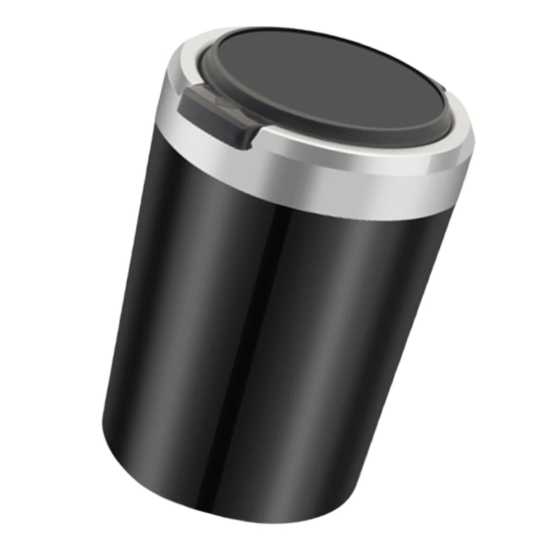 Suporte portátil para cinzeiro carro, tampa removedor odor cigarros LED removível