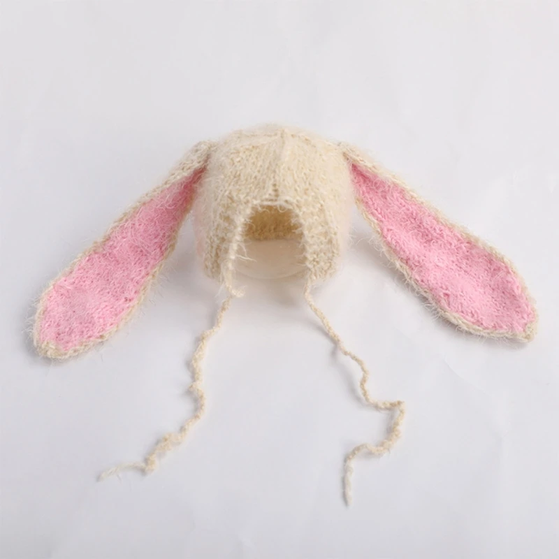 Chapeau Costume oreilles lapin, accessoires photographie pour nouveau-né, casquettes prise vue pour bébé, joli