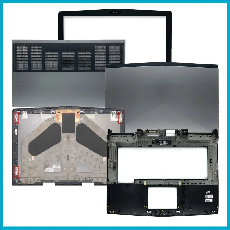 LCD Screen Back Shell, Screen Front Frame Hinge for DELL Alienware 15 R3 R4 Laptop Cover, Palm Rest Bottom Shell ABCDE Cover