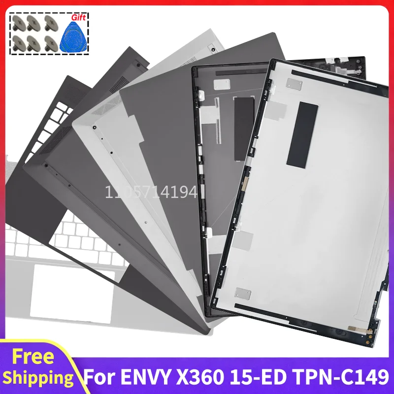 For ENVY X360 15-ED 15-EE TPN-C149 15M-ED 15M-EE Replace Screen Rear Lid Top Case Front Bezel Palmrest Bottom Cover Silver Brown