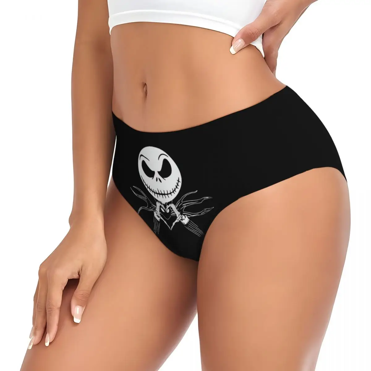 Personalizzato The Nightmare Before Christmas Mutandine brevi da donna traspirante Jack Skellington Heart Intimo