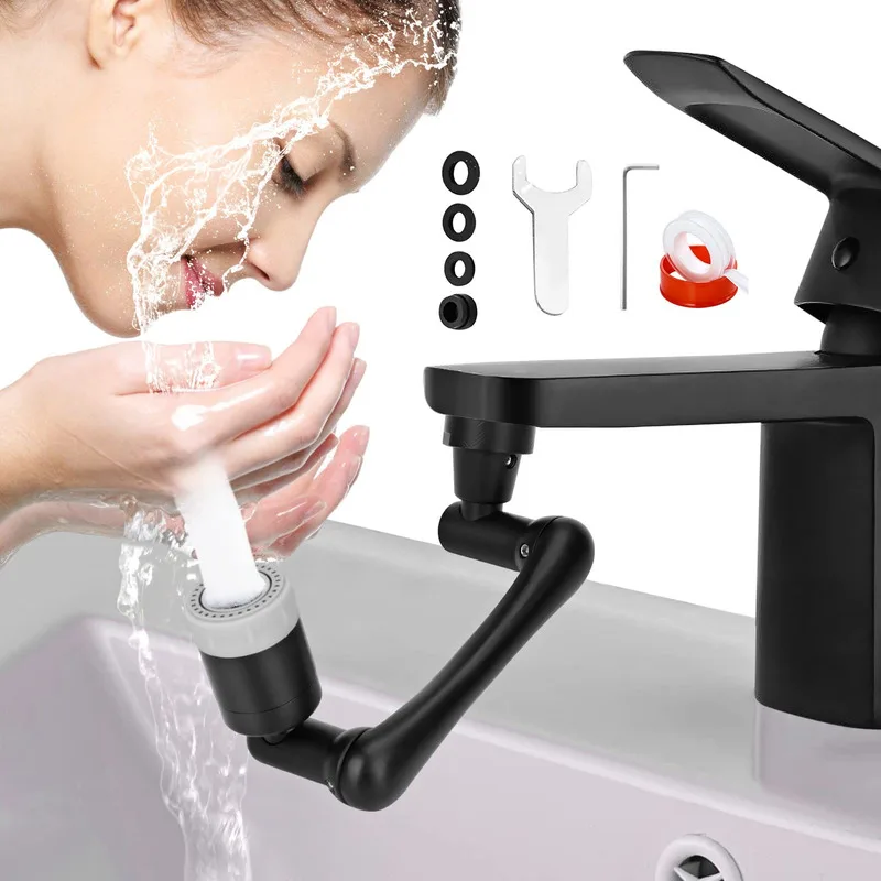 

1080° Rotating Faucet Extender Universal Splash Aerator Water Saver Bathroom Sink Kitchen Sink Extension 2 Type Outlet Modes