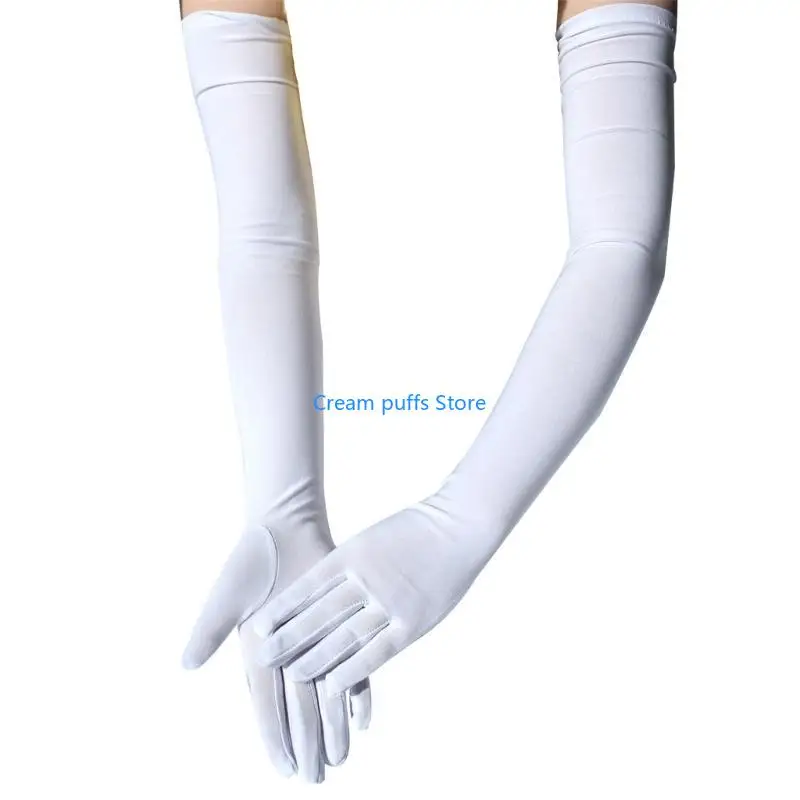 50LE Trendy Long Stretchy Gloves for Outdoor Activity Parties and Performances