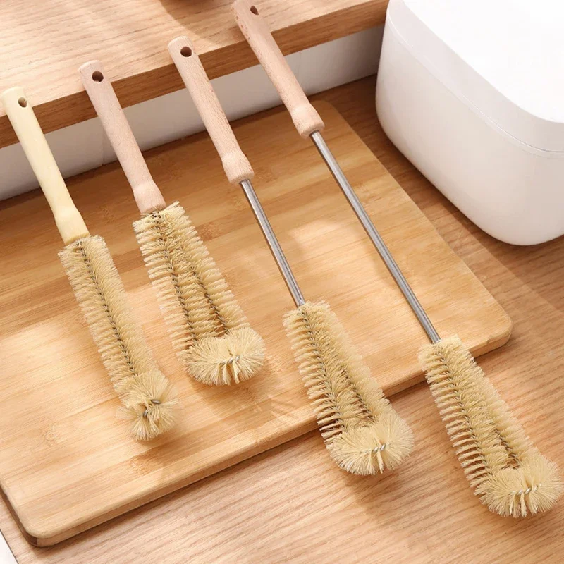

Kitchen cleaning tools Drink bottles Glass scrubbers Cleaning brush Wooden bottle cleaning brush with long handle Floor scrubber