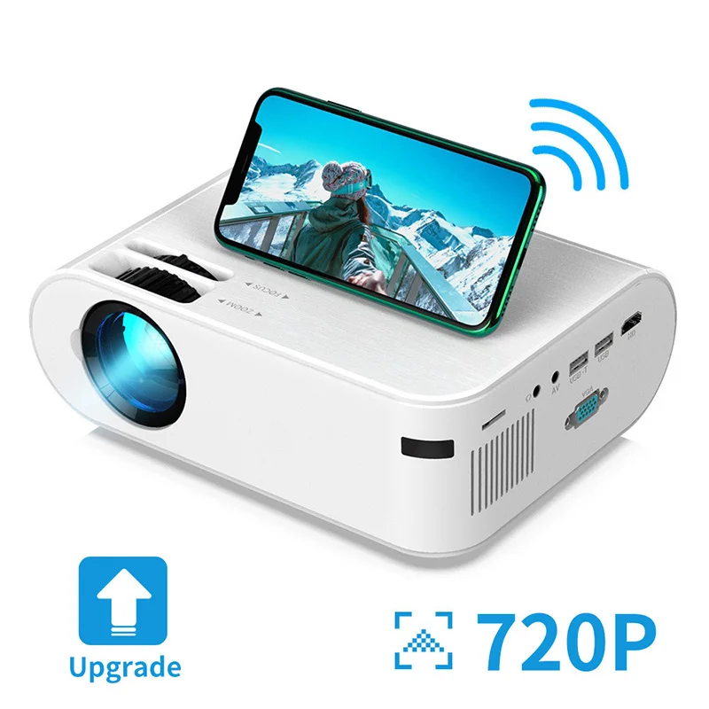 

P62 Home Theater LED USB Video Beamer For Mobile Phone Mini Projector Android 4500 Lumens 1920*1080P Supported Miracast