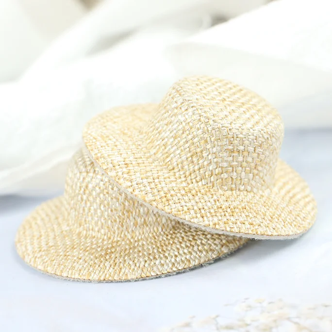

2Pcs Straw Hat Dollhouse Miniature new Mini Doll Hat Doll House Ornament Hand Weaved
