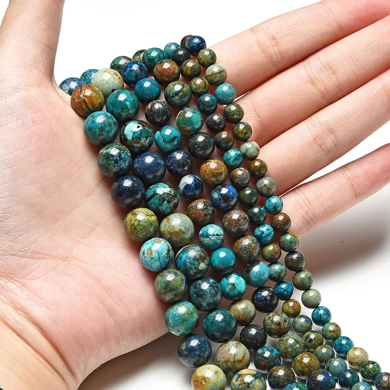 4m6m8m Großhandel runde natürliche Ozean Achat Jaspis Stein Perlen natürliche Edelstein Perlen DIY lose Perlen für Schmuck machen Strang – Detail 15