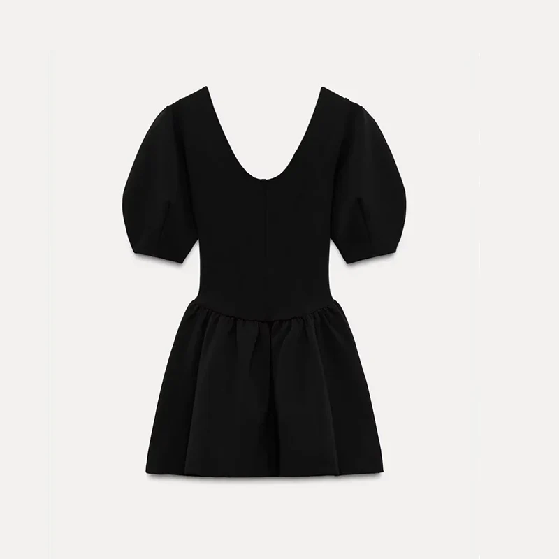 ربيع 2025 تنورة نسائية منتفخة Bla Dr ذات خصر متوهج تصميم ألياف البوليستر Z وصلت حديثًا