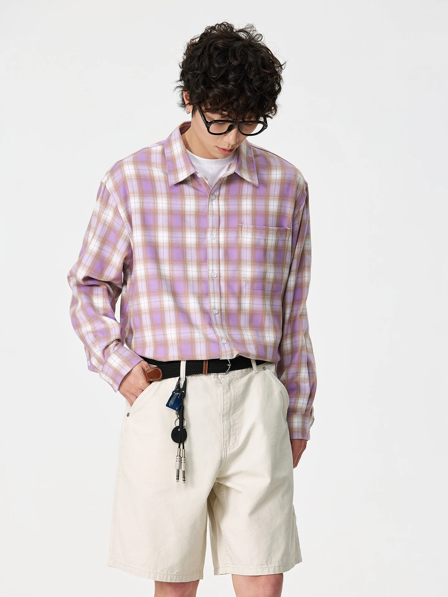 

American Retro Striped Long Sve Loose Fit Collared irt Spring New Sle Couple's Open Cardigan Coat Youth Faion Cotton