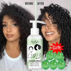 Haar Curling Crème Anti-Frizz Bouncy Veerkrachtige Enhancer Styling Lotion Reparatie Schade Haar Volumenterende Hydraterende Haarverzorging 50Ml