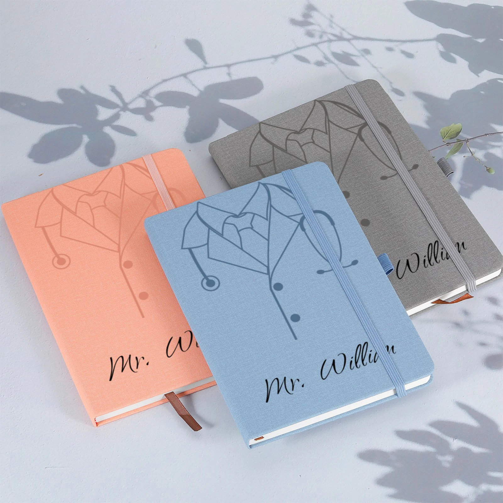 Personalized Notebook Custom Name Pattern Journal Gifts Note Books Notepad for Nurse&Doctor Anniversary Gift Graduation Present
