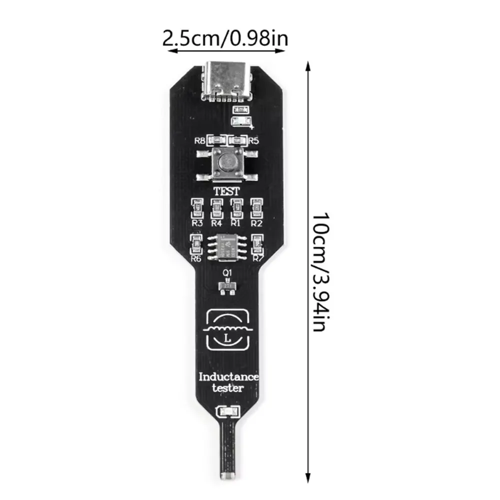 Inductance Tester Type-C/Battery Powered for PC Repair Electromagnetic Induction Quick Fault Check Coil Tester Inductor Detector