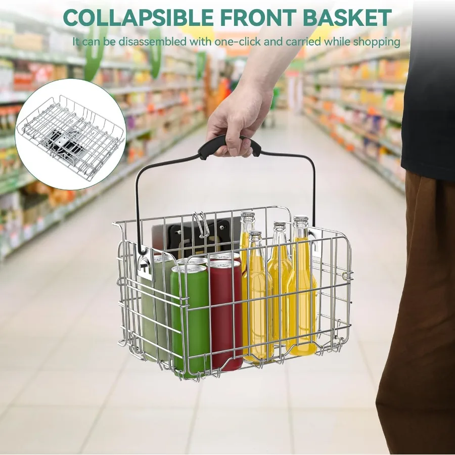 大人用三輪車 24/26インチ 3輪自転車 シニア向け 女性・男性用 1/7速 ローステップスルー クルーザー 前後バスケット付き