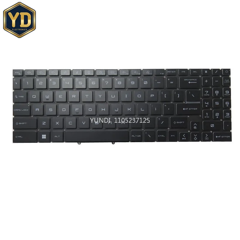 YD Laptop Per-Key RGB Backlit Keyboard For MSI NSK-FG1BBN 1D 9Z.NK2BN.B1D 3EUS2G3D10 -3EUS2G3-D10 English US Black No Frame